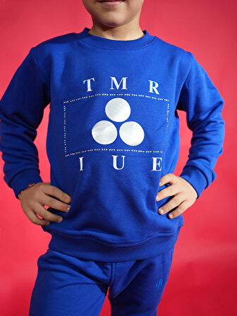 Timur İmparatorluğu Legolu %100 Pamuklu Mavi Çocuk Eşofman Takımı 