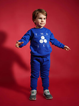 Timur İmparatorluğu Legolu %100 Pamuklu Mavi Çocuk Eşofman Takımı 