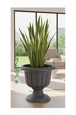 Dekoratif Estetik Saksı - 9.8 L Antrasit