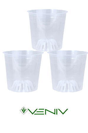 Orkide Yetiştirme Saksısı(Pot) 3 adet-0.75L