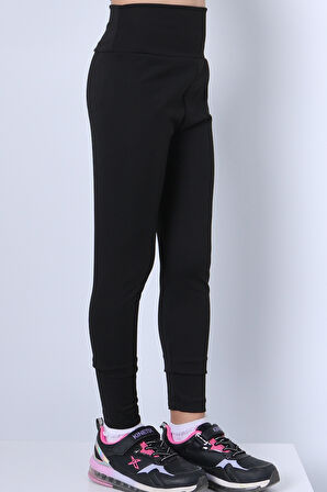 KIZ ÇOCUK TAYT YÜKSEK BEL DÜZ RENK DALGIÇ KUMAŞ C2