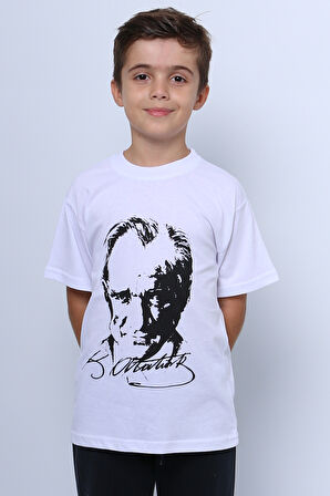 ÇOCUK ATATÜRK AYYILDIZ BASKILI TSHİRT KISA KOLLU A62