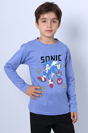 ERKEK ÇOCUK UZUN KOLLU TSHİRT BASKILI BİSKLET YAKA C45 