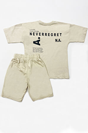 ERKEK ÇOCUK ŞORTLU TAKIM SIRT BASKILI CEP DETAYLI B19