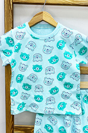 ERKEK ÇOCUK ŞORTLU TAKIM AYICIK BASKILI E33