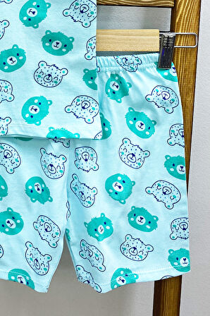 ERKEK ÇOCUK ŞORTLU TAKIM AYICIK BASKILI E33