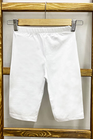 KIZ ÇOCUK KISA TAYT DÜZ RENK BELİ LASTİKLİ D27