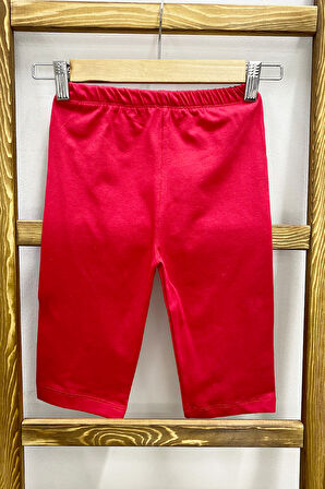 KIZ ÇOCUK KISA TAYT DÜZ RENK BELİ LASTİKLİ D27