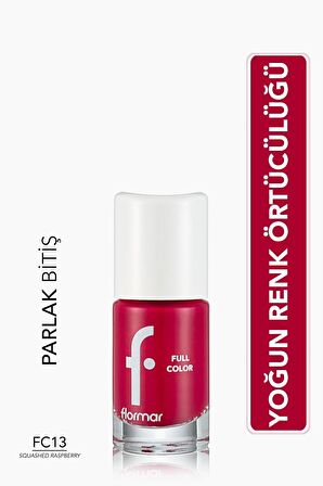 Flormar Yoğun Pigmentli Parlak Oje-full Color Nail Enamel-fc13 Squashed Raspberry -8690604310494