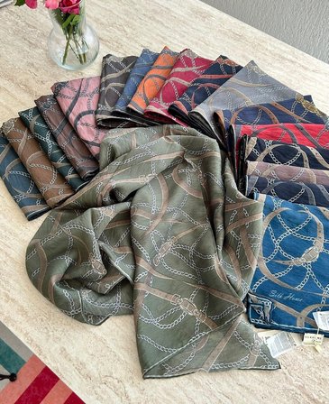 Silk Home Monare Tencel Zincir Desen Eşarp 171014-06