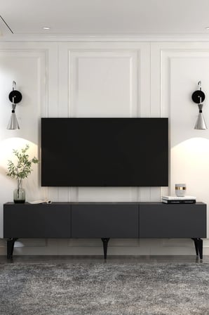 Mirella  Tv Sehpası Tv Ünitesi 180 cm Antrasit