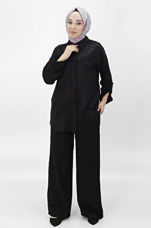 CYLN24226 JAKAR KUMAŞ DESENLİ İKİLİ TAKIM