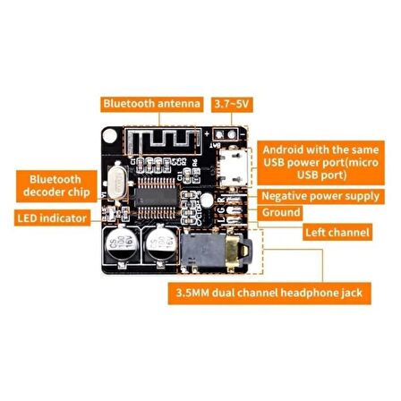 VHM-314 Bluetooth MP3 Ses Alıcı Modülü