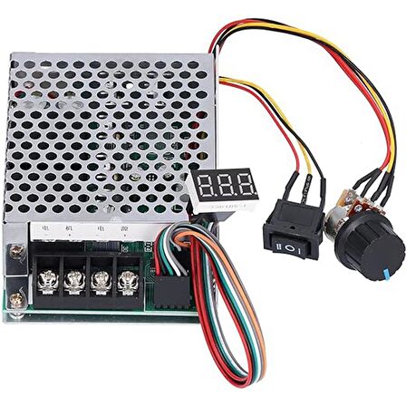 10V-55V 40A PWM Fırçalı DC Motor Sürücü (CW CCW Ters Haraket Anahtarlı ve LED Ekranlı)