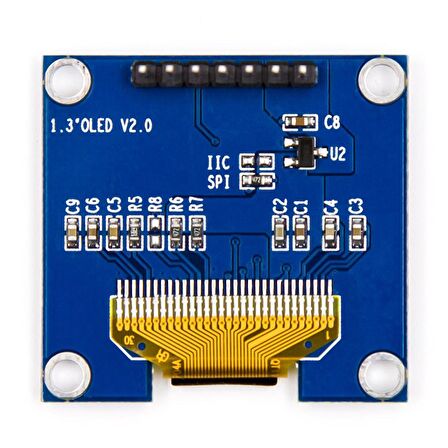 1.3 inç SPI OLED LCD Modülü + 7 Pin Header