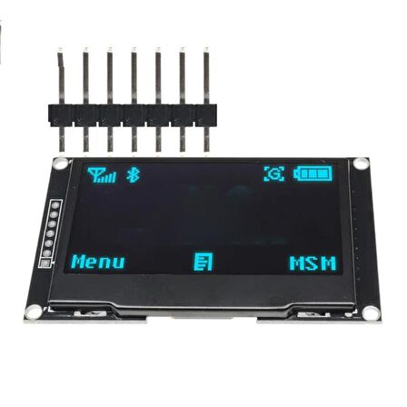 2.42 inç 128x64 SSD1309 7 Pinli SPI/I2C Mavi OLED LCD Ekran Modülü