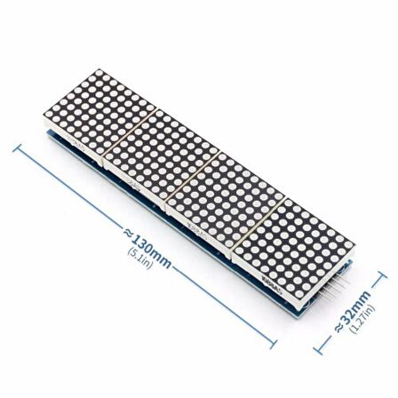 MAX7219 4'lü 8x8 Nokta Matrix Modülü Entegresi