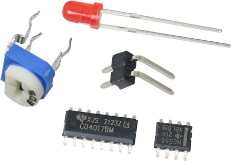 NE555 + CD4017 Kayan Işıklı Devre Kendin Yap Seti
