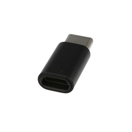 Micro USB Type-C Dönüştürücü Siyah Micro USB to Type-C Çevirici