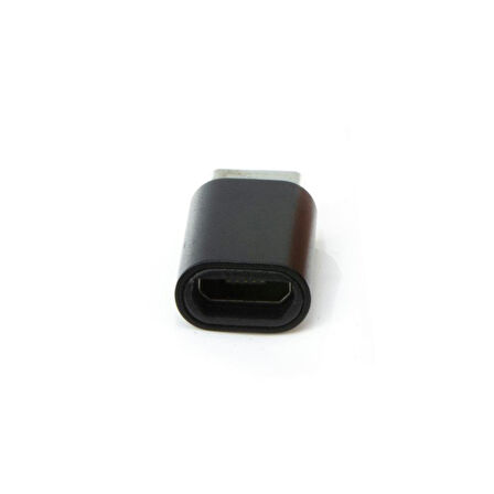 Micro USB Type-C Dönüştürücü Siyah Micro USB to Type-C Çevirici
