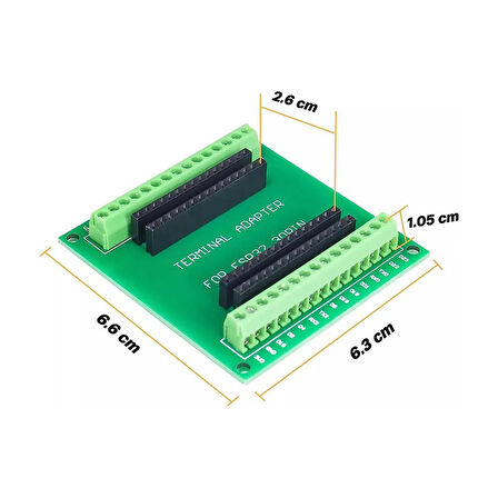 ESP8266 30PIN ESP32 Uyumlu Geliştirme Kartı için Genişleme ve Prototipleme Kartı
