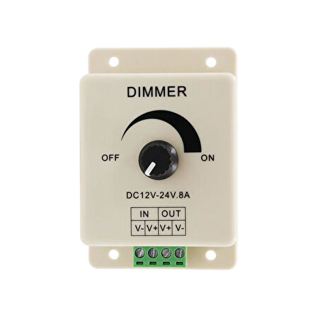 Led Dimmer DC 12V 24V 8A Ayarlanabilir Parlaklık Kontrolü