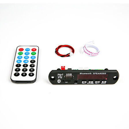 MP3 Çözücü Modülü (SD Kart Girişi, USB 2.0, FM Radyo, Uzaktan Kumanda) (B Kalite)