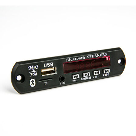 MP3 Çözücü Modülü (SD Kart Girişi, USB 2.0, FM Radyo, Uzaktan Kumanda) (B Kalite)