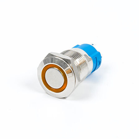 12mm 12-24V Su Geçirmez Self-Lock Metal Buton