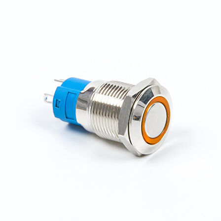 12mm 12-24V Su Geçirmez Self-Lock Metal Buton