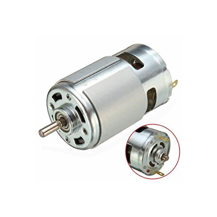 RS775 12V 3000 RPM DC Motor Yüksek Hız ve Tork D Shaft