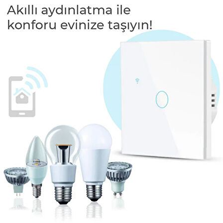 Tuya WiFi Akıllı Tek Kanal Dokunmatik Anahtar