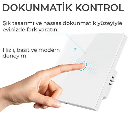 Tuya WiFi Akıllı Tek Kanal Dokunmatik Anahtar