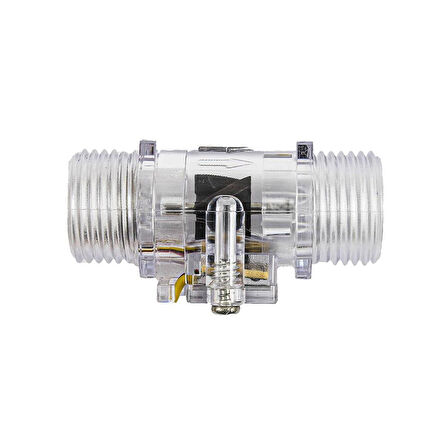 YF-S201C G1/2 1-30L/dk 5-15V Şeffaf Su Akış Sensörü