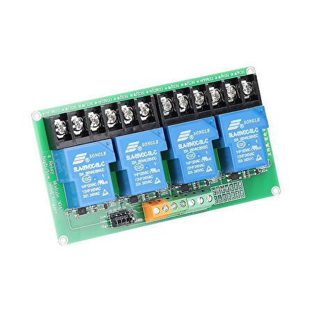 4 Kanal 5V DC 30A Yüksek ve Düşük Tetiklemeli Optokuplör Röle Modülü