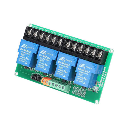 4 Kanal 5V DC 30A Yüksek ve Düşük Tetiklemeli Optokuplör Röle Modülü