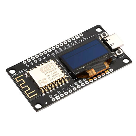 NodeMCU ESP8266 0.96 Inch OLED Ekran ile Birlikte Type-C Geliştirme Kartı