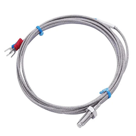PT100 M6 Vida Prob K Tipi Termokupl Sıcaklık Sensörü 0-400C (1 Metre)