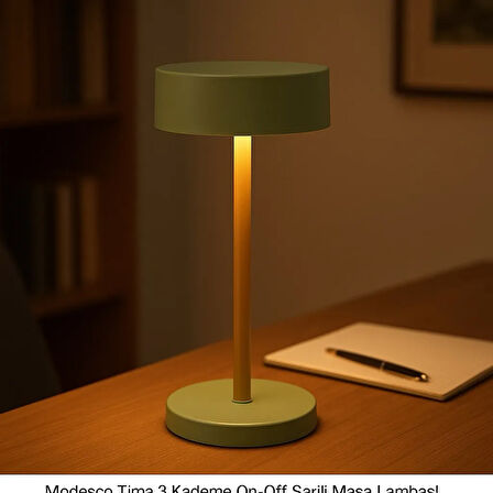 Modesco Tima 3 Kademe On-Off Şarjlı Masa Lambası