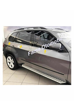 Bmw X5 Krom Cam Çıtası 6 Prç. 2006-2013 Arası P. Çelik