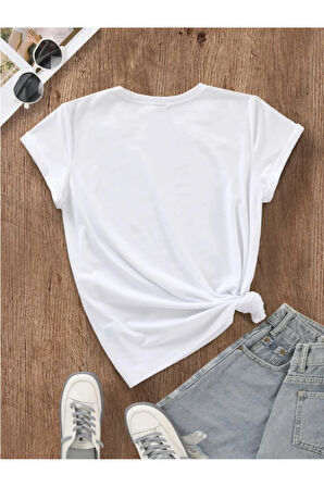 Unisex Hearts Baskılı Tasarım Tshirt