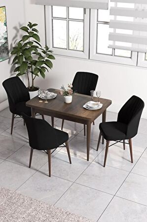 Rovena Lera Barok 70x110 Sabit Mdf Mutfak Masası Takımı 4 Adet Sandalye