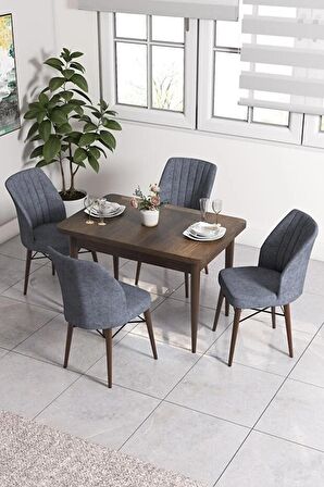 Rovena Lera Barok 70x110 Sabit Mdf Mutfak Masası Takımı 4 Adet Sandalye