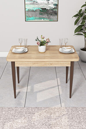 Rovena Duru Meşe 70x110 Sabit Mdf Mutfak Masası Takımı 4 Adet Sandalye