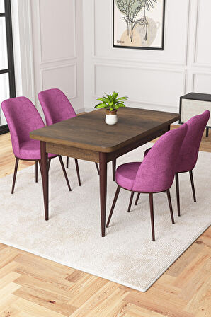 Rovena Duru Barok 70x110 Sabit Mdf Mutfak Masası Takımı 4 Adet Sandalye
