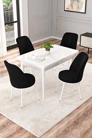 Rovena Raum Beyaz 70x110 Sabit Suntalam Mutfak Masası Takımı 4 Adet Sandalye