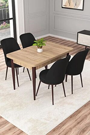 Rovena Raum Meşe 70x110 Sabit Suntalam Mutfak Masası Takımı 4 Adet Sandalye