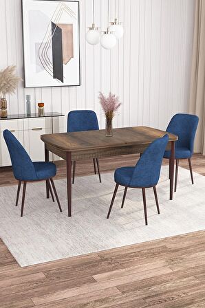 Rovena Bade Barok 70x114 Açılabilir Mdf Mutfak Masası Takımı 4 Adet Sandalye