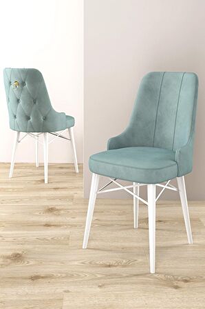 Rovena Rose Beyaz 70x114 Açılabilir Mdf Mutfak Masası Takımı 4 Adet Sandalye