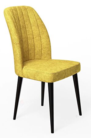 Rovena Lora Siyah Mermer 70x114 Açılabilir Mdf Mutfak Masası Takımı 6 Adet Sandalye